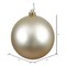 Vickerman 4" Champagne Matte Ball UV Drilled 6/Bag - N591038DMV